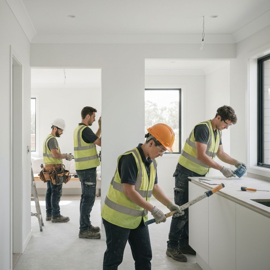 AMME Construction team working on a renovation project